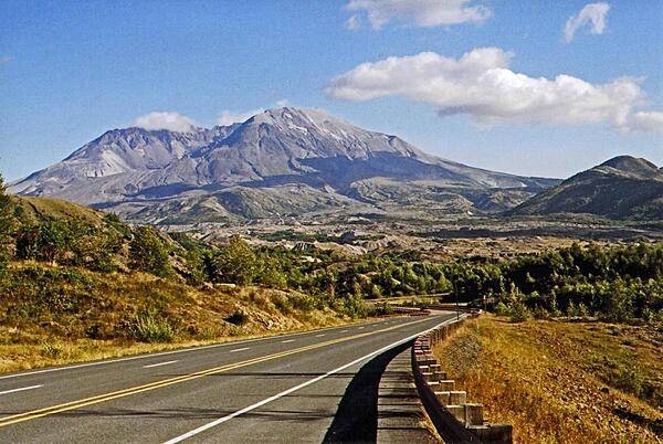 Approaching the blast zone of Mt. St. Helens in Washington state, 2007.