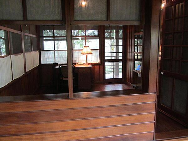 A portion of the outdoor office used by Ho Chi Minh on display in the Presidential Palace area near Ba Dinh Square in Hanoi.
