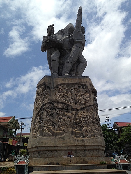 War monument in Khe Sanh, a district capital city in central Vietnam.