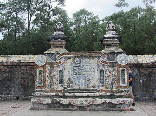 Wall hiding the sepulchre of the Emperor Tu Doc in Hue.