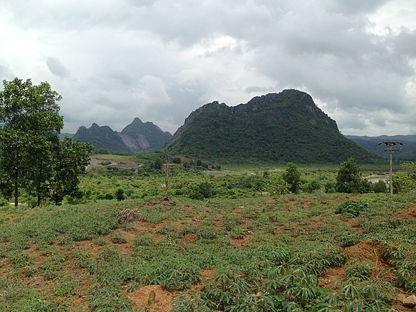 Countryside view along the  AH-16 highway, the road between Dong Ha and Khe Sanh.